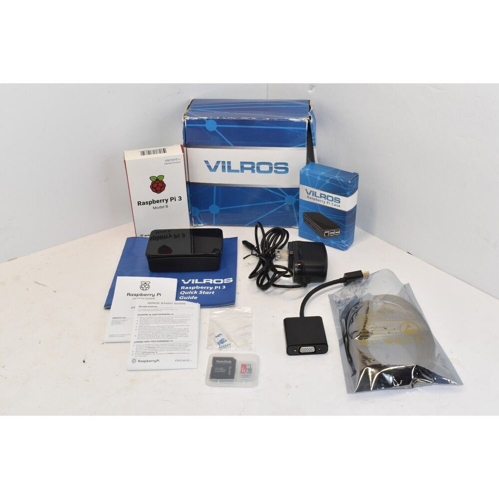 Vilros Raspberry Pi 3 Model B Complete Starter Kit Black Case & 16GB Edition